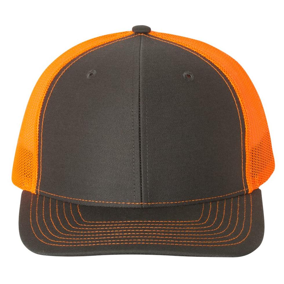 Richardson 112 Truck Snapback - Charcoal/Neon Orange
